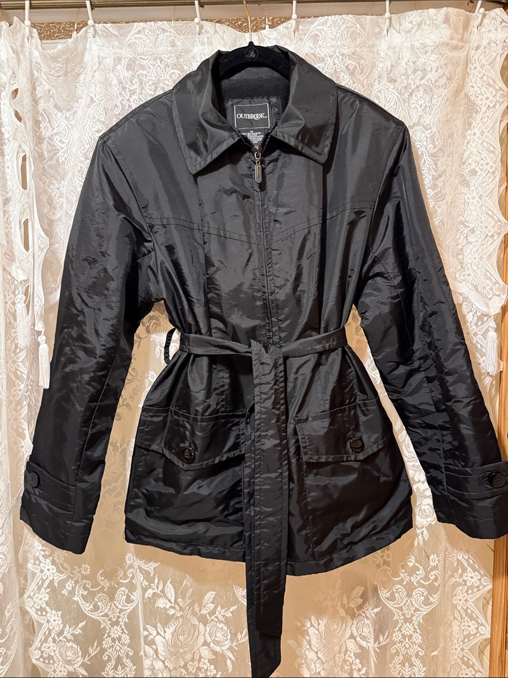 Black Belted Trench Jacket